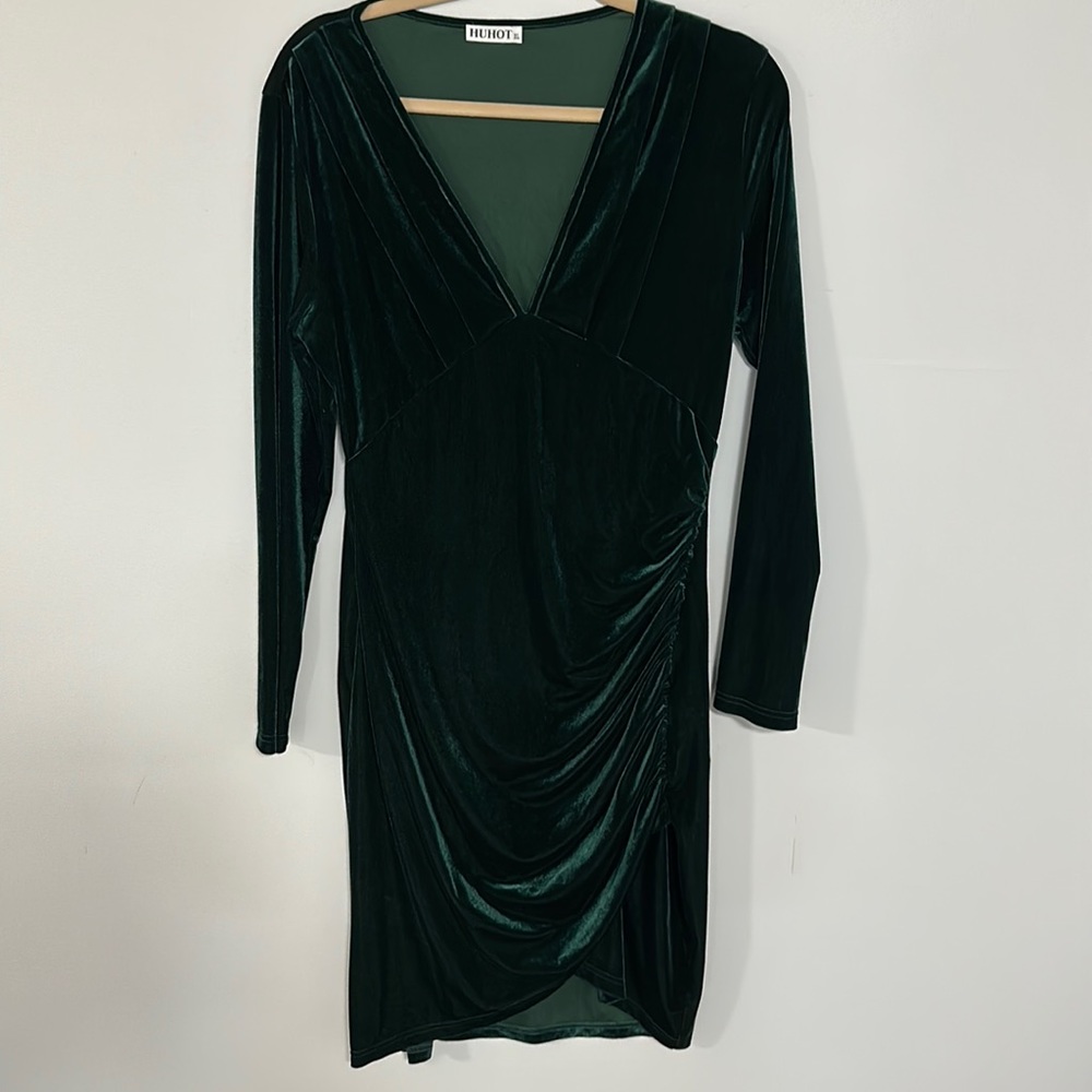 Green Velvet Huhot XL Holiday Dress